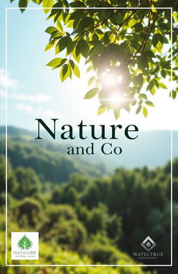 A corporate cover page titled 'Nature and Co' featuring a serene and professional design
