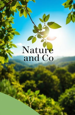 A corporate cover page titled 'Nature and Co' featuring a serene and professional design