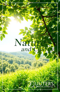 A corporate cover page titled 'Nature and Co' featuring a serene and professional design