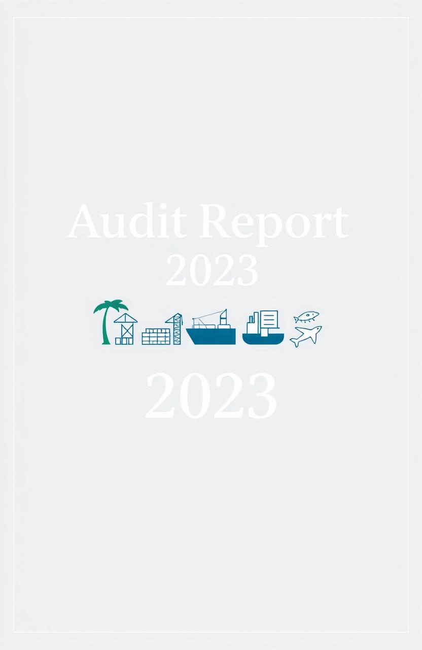 A professional and visually appealing cover page for an audit report