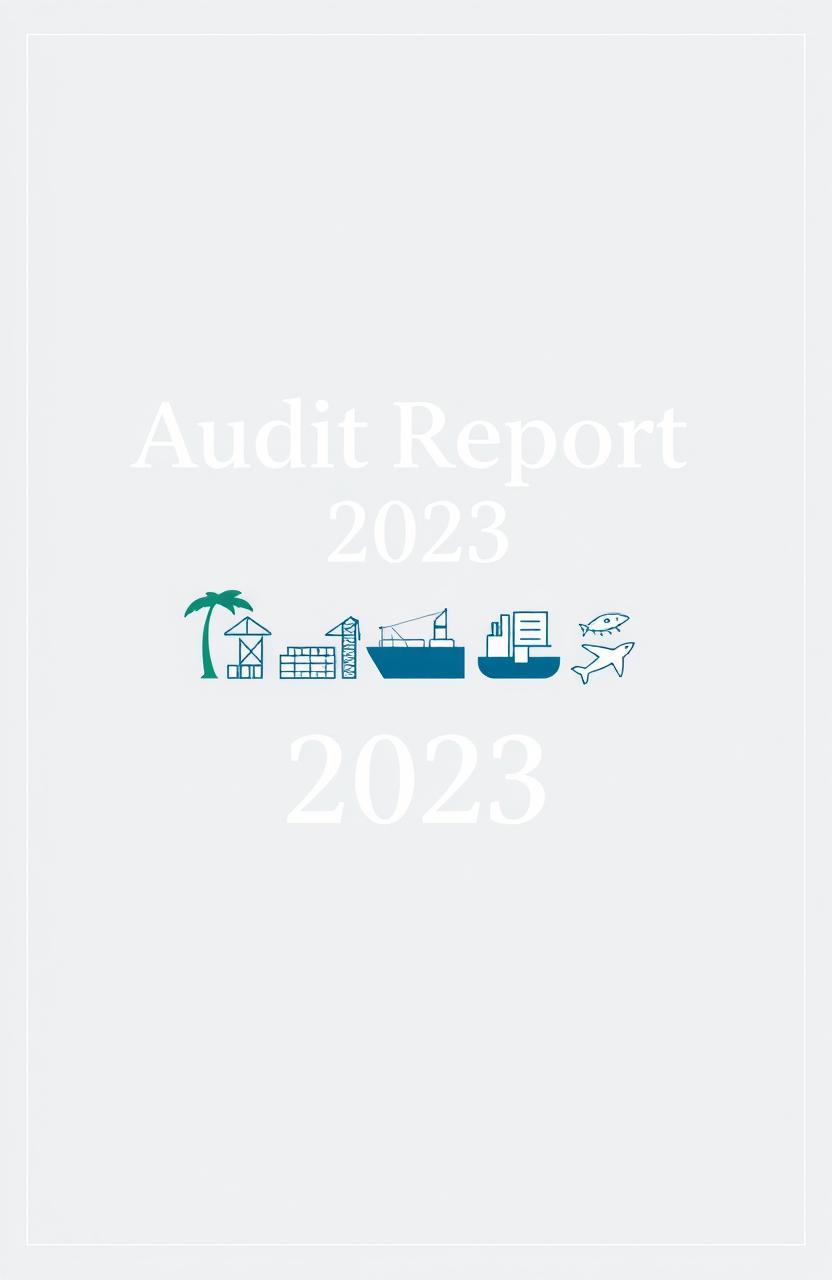 A professional and visually appealing cover page for an audit report