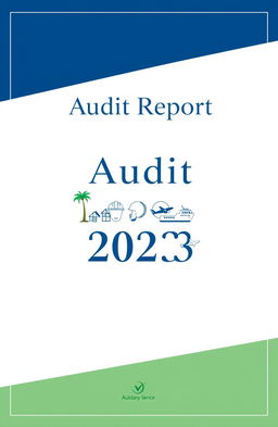 A professional and visually appealing cover page for an audit report