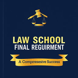 A visually striking cover design for a law school final requirement book