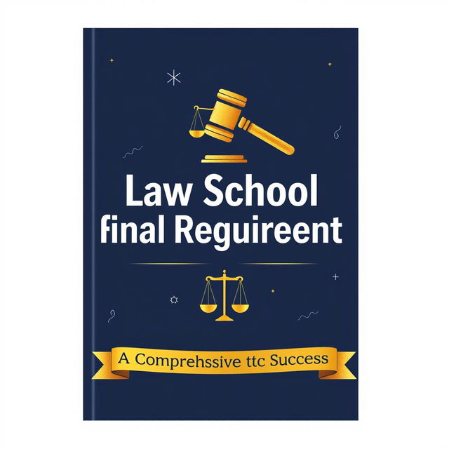 A visually striking cover design for a law school final requirement book