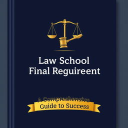A visually striking cover design for a law school final requirement book
