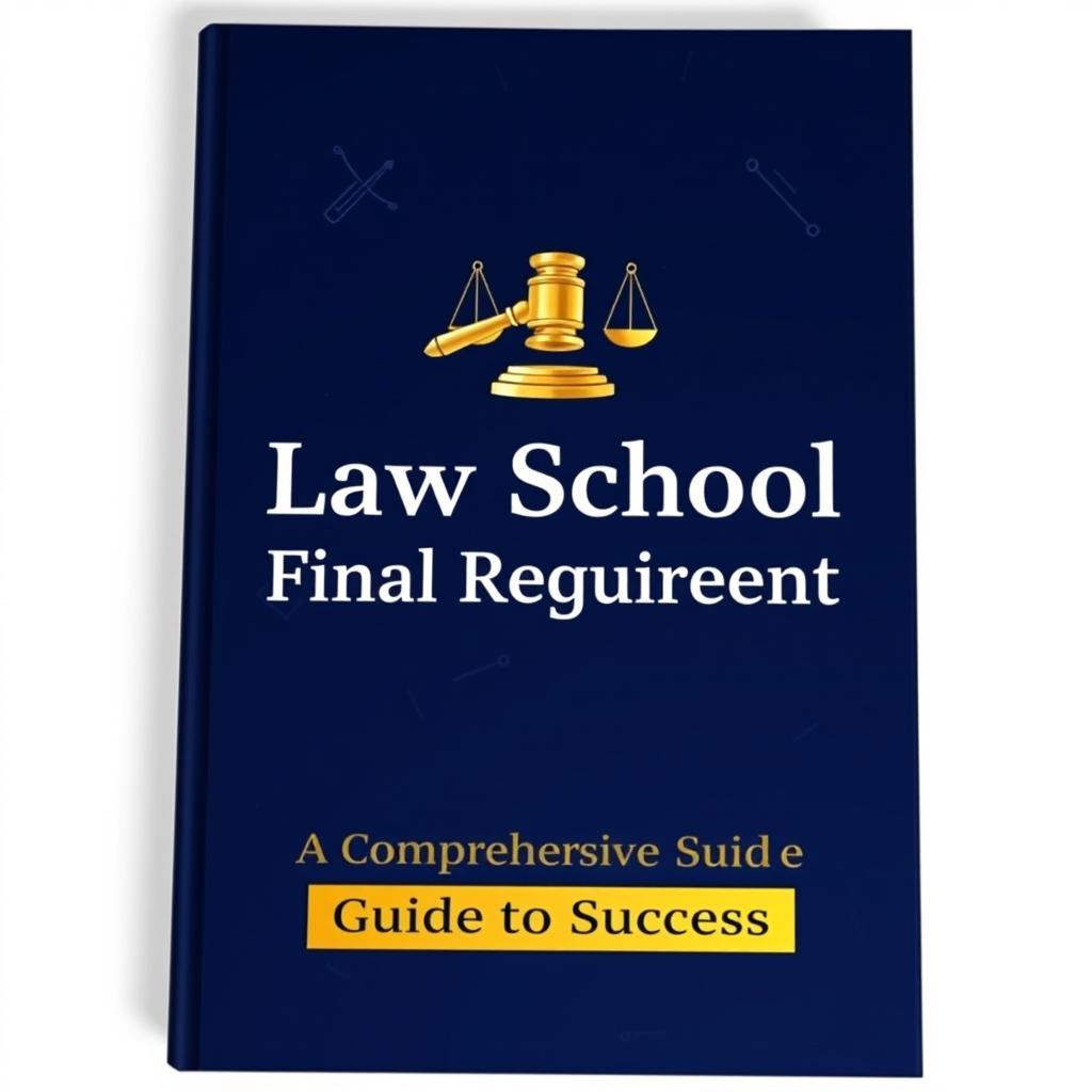 A visually striking cover design for a law school final requirement book