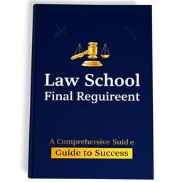 A visually striking cover design for a law school final requirement book