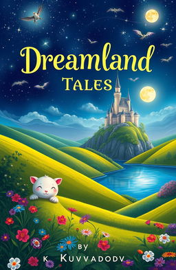 A whimsical and enchanting book cover for 'Dreamland Tales' by K