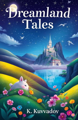 A whimsical and enchanting book cover for 'Dreamland Tales' by K
