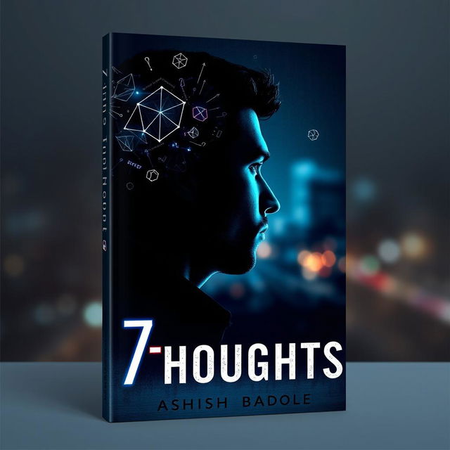 A book cover for '7 Thoughts' by Ashish Badole, designed to convey a psychological thriller