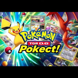 A vibrant and engaging live thumbnail featuring the theme "Pokémon TCG Pokect"