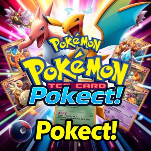 A vibrant and engaging live thumbnail featuring the theme "Pokémon TCG Pokect"