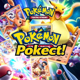 A vibrant and engaging live thumbnail featuring the theme "Pokémon TCG Pokect"