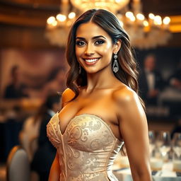 A glamorous portrait of Georgina Rodriguez, showcasing her elegance and charm