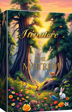 A beautifully illustrated cover box featuring a mystical forest scene, filled with tall, ancient trees, vibrant green foliage, and rays of sunlight filtering through the leaves