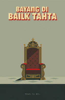 A book cover design for a political-themed book titled 'Bayang di Balik Tahta'