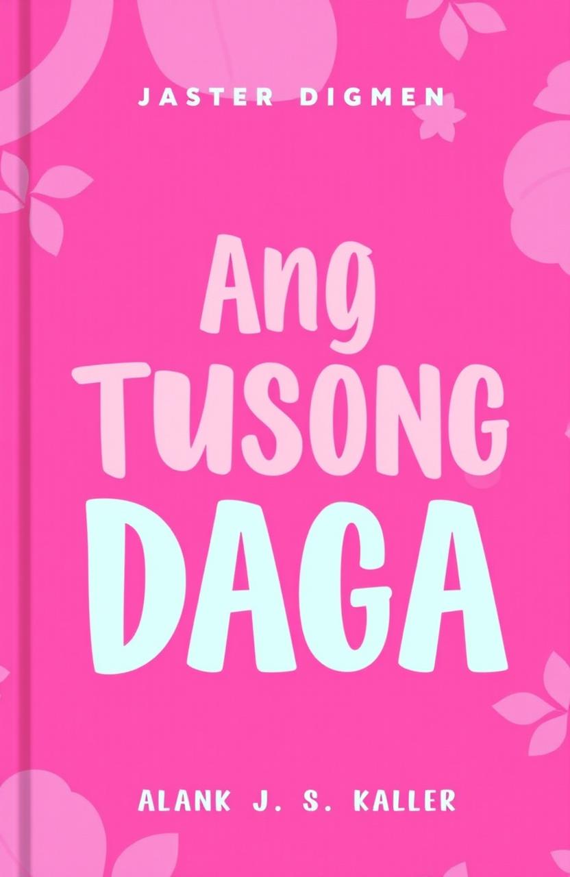 A vibrant pink themed book cover featuring the title "Ang Tusong Daga" in a striking font, rich with artistic flair