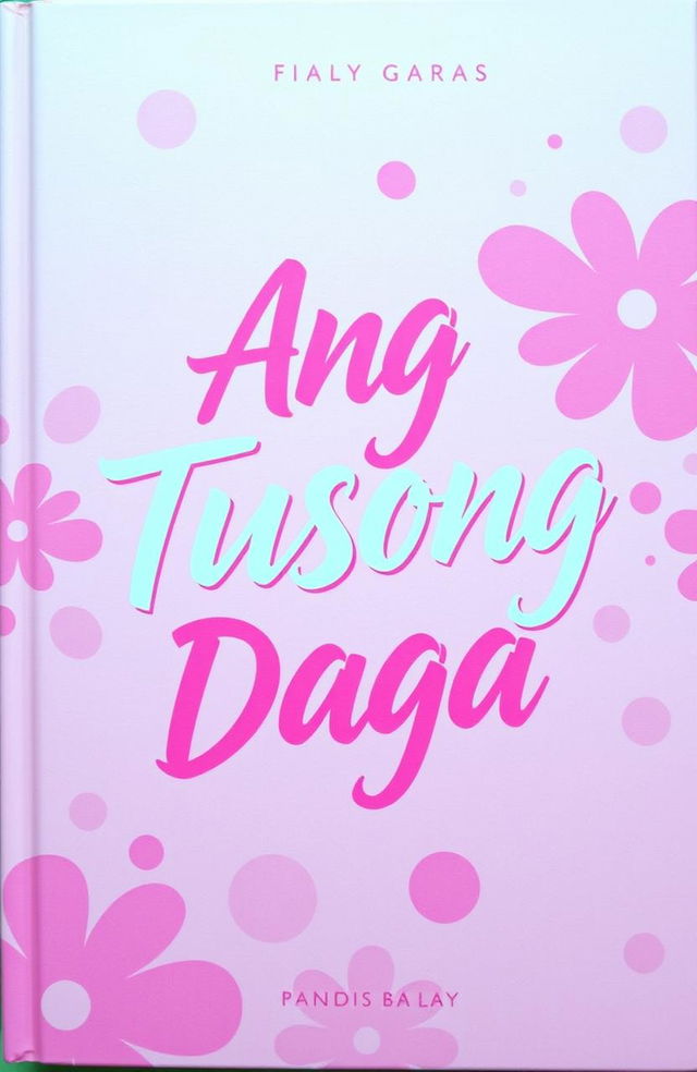 A vibrant pink themed book cover featuring the title "Ang Tusong Daga" in a striking font, rich with artistic flair