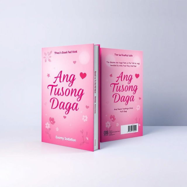 A stunning pink themed book cover featuring the title "Ang Tusong Daga" displayed in a bold and elegant font