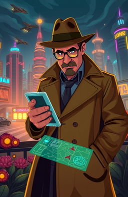 A detective story scene featuring Mr
