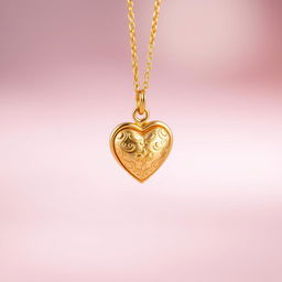 A delicate and intricately designed baby gold pendant, showcasing fine craftsmanship