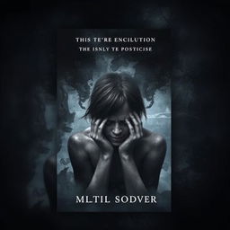 A book cover depicting a distressed person with a pained expression, set against an oppressive and gloomy environment