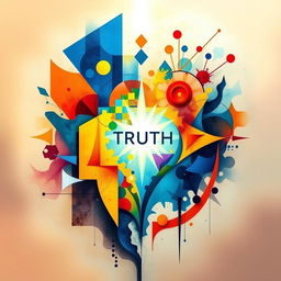 A captivating abstract representation of the concept of 'truth'