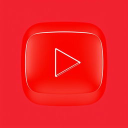 A vibrant and modern YouTube icon featuring the classic play button symbol in the center
