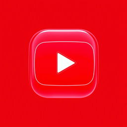A vibrant and modern YouTube icon featuring the classic play button symbol in the center