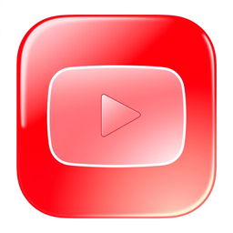 A vibrant and modern YouTube icon featuring the classic play button symbol in the center