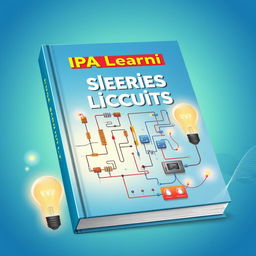 A captivating book cover illustration focused on the theme of 'IPA Learning: Series Electrical Circuits'