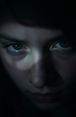 A close-up of a person's eyes filled with tears, depicting deep emotional pain and vulnerability