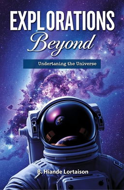 A visually striking cover for a science book, featuring a stunning galaxy with vibrant colors including deep blues, purples, and hints of sparkling white stars