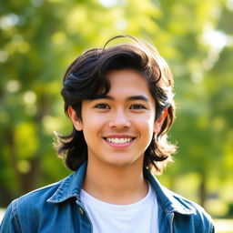 A stylish profile picture featuring a confident young adult with a warm smile
