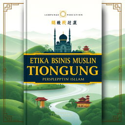 A book cover design for 'Etika Bisnis Muslim Tionghoa Lampung Perspektif Islam'
