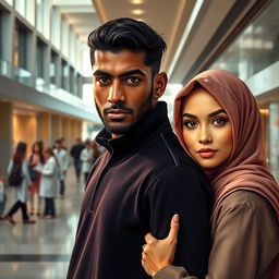 A captivating scene from the romantic fictional Muslim novel 'ZIDALIS'