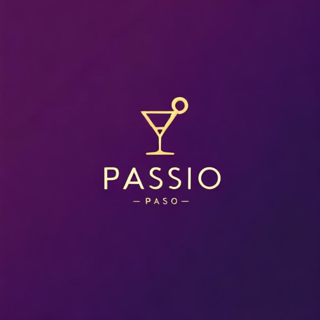 Render a sophisticated and chic logo for a bar club named 'Pasio'