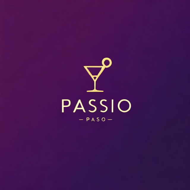 Render a sophisticated and chic logo for a bar club named 'Pasio'