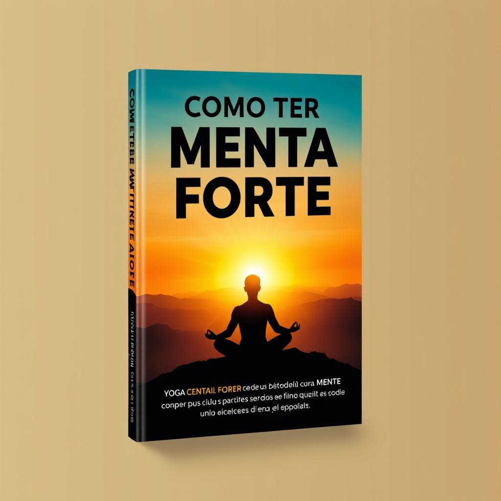 A captivating e-book cover design featuring the title 'Como Ter Uma Mente Forte'