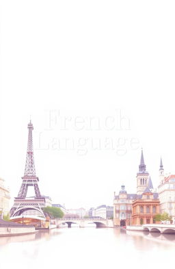 A beautifully designed front page featuring the phrase 'French Language' prominently in the center