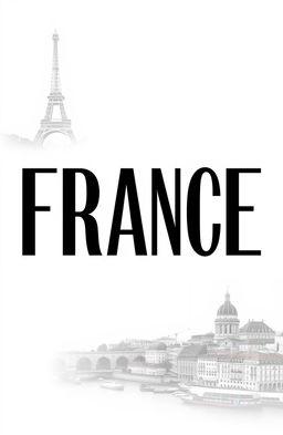 A front page design featuring bold black font displaying the French language prominently in the center