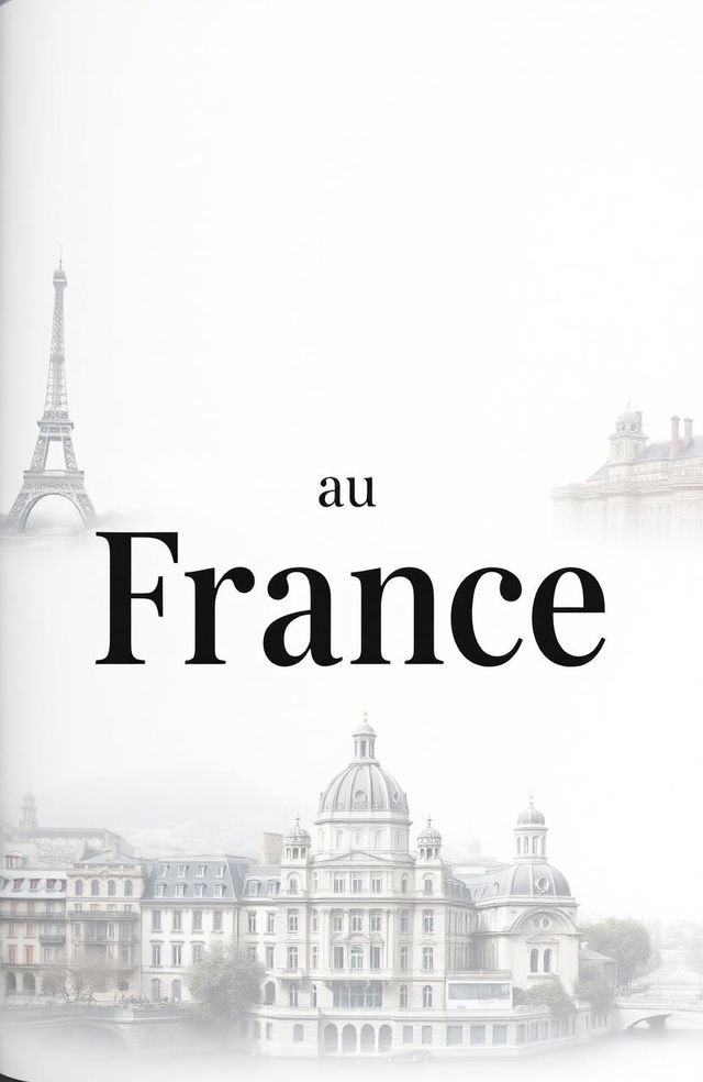 A front page design with bold black font prominently displaying French language text in the center