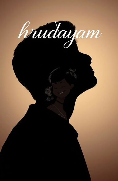 A captivating silhouette of a man, with an intricate sketch of a girl smiling beautifully intricately lined inside the silhouette