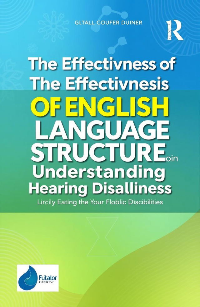 A book cover design for a research title on "The Effectiveness of English Language Structure on Understanding Hearing Disabilities (Deafness)"