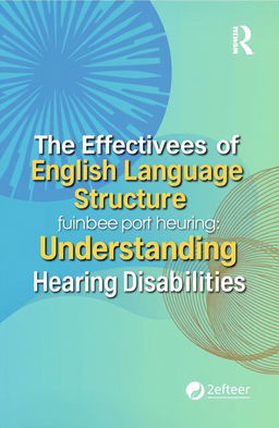 A book cover design for a research title on "The Effectiveness of English Language Structure on Understanding Hearing Disabilities (Deafness)"