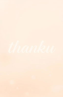 A front page design featuring the word "thanku" prominently displayed in the center in a stylish, modern font
