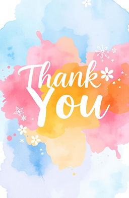 A beautifully designed front page featuring the words 'Thank You' in an artistic and creative format