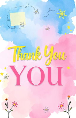 A beautifully designed front page featuring the words 'Thank You' in an artistic and creative format