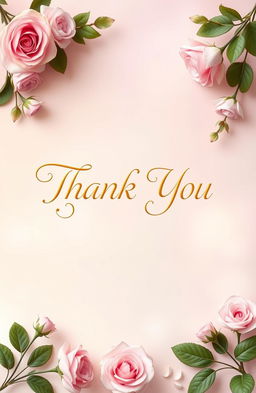 A beautifully designed front page featuring the words 'Thank You' in elegant, ornate lettering