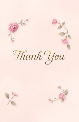 A beautifully designed front page featuring the words 'Thank You' in elegant, ornate lettering